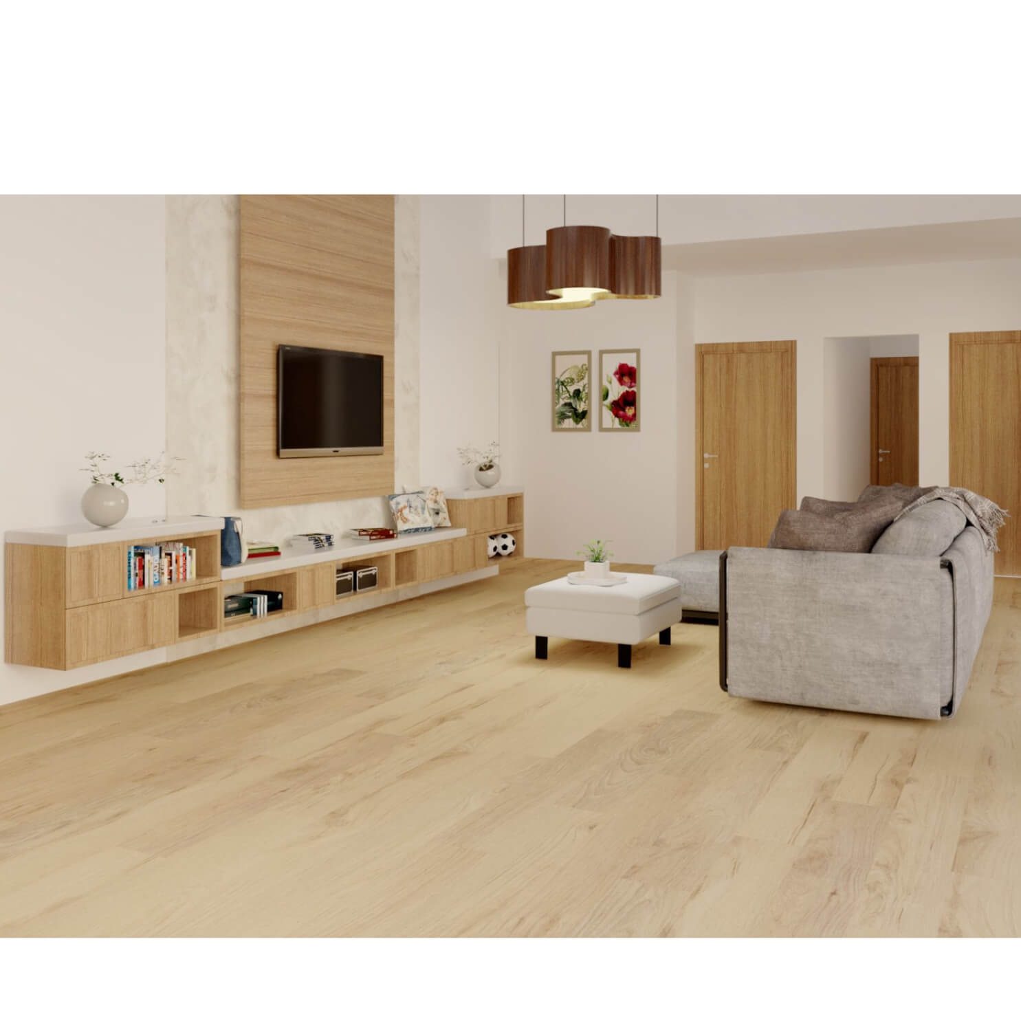 Almond Heemo Collection 5.0mm – 20 mil – Unilin Click – Deep Embossed – UV coating - Image 2