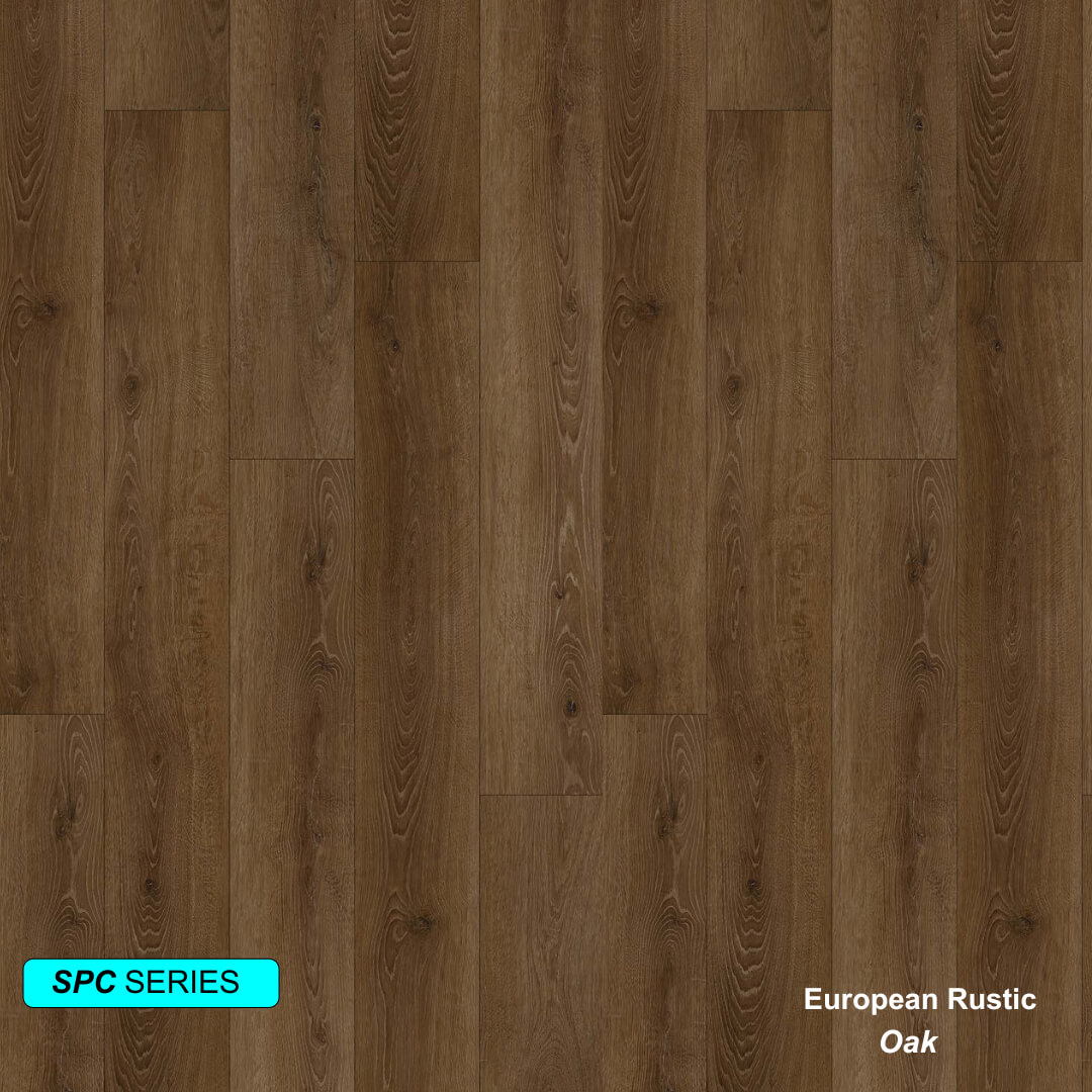 European Rustic Oak SPC Rigid Core Flooring Waterproof Luxury Vinyl