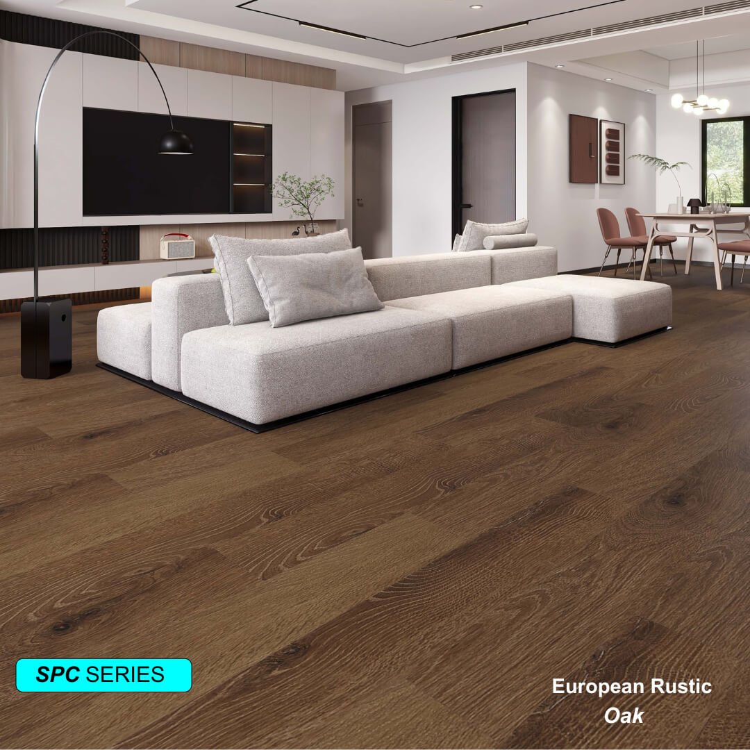 European Rustic Oak SPC Rigid Core Flooring Waterproof Luxury Vinyl - Image 2