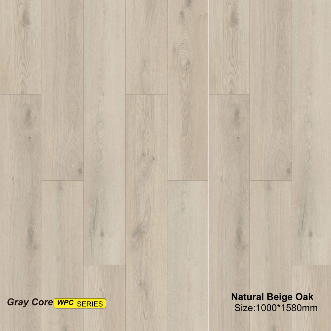 Natural Beige Oak WPC Waterproof Flooring