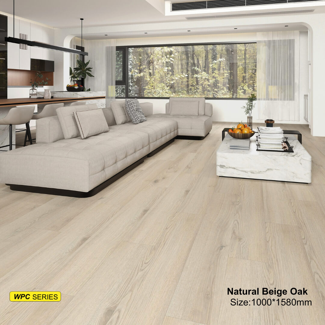 Natural Beige Oak WPC Waterproof Flooring - Image 2