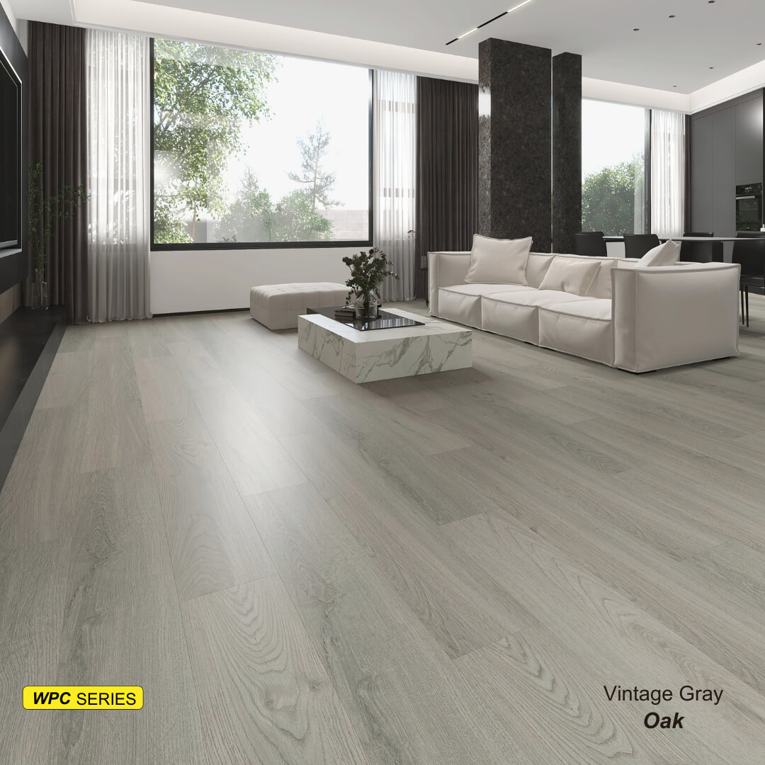 Vintage Gray Oak WPC Waterproof Flooring - Image 2
